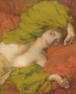 Farniente, dit aussi Étude de femme drapée les mains levées (détail) (affiches d'art)