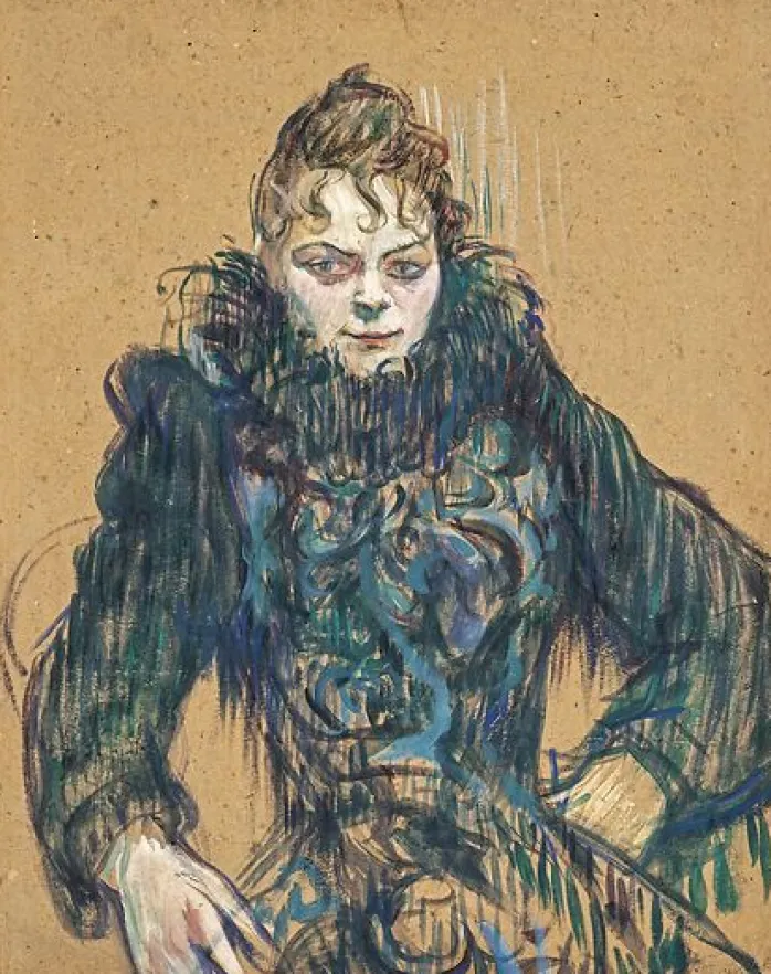 Femme au boa noir (détail), 1892 (toiles encadrées)