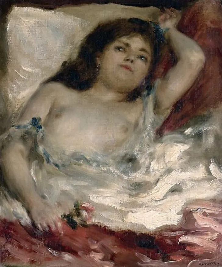 Sale Femme demi-nue couchée: la rose (panneaux acryliques) Panneaux Acryliques|Toiles Sur Châssis