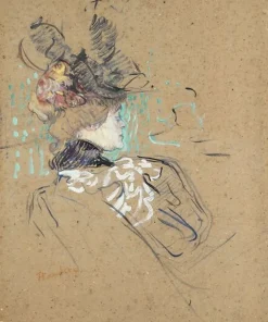Femme de profil (Madame Lucy) (détail), 1896 (panneaux aluminium)