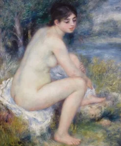 Femme nue dans un paysage (affiches d'art encadrées)