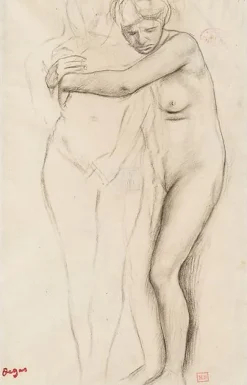 Femme nue, enlaçant une figure à sa droite, étude pour Scène de guerre au Moyen Âge, dit à tort Les Malheurs de la ville d'Orléans (toiles encadrées) Toiles Encadrées|Toiles Sur Châssis