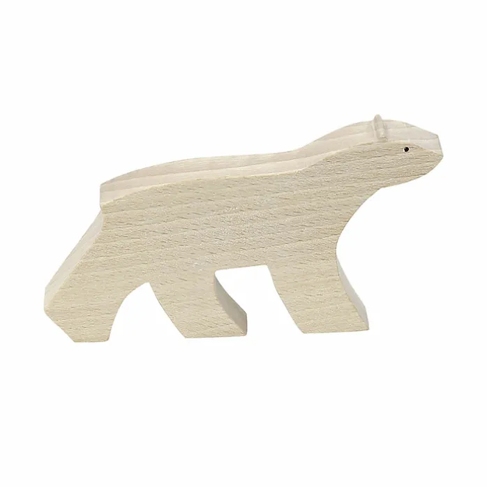 Figurine en bois François Pompon - Ours blanc, Pompon Toys