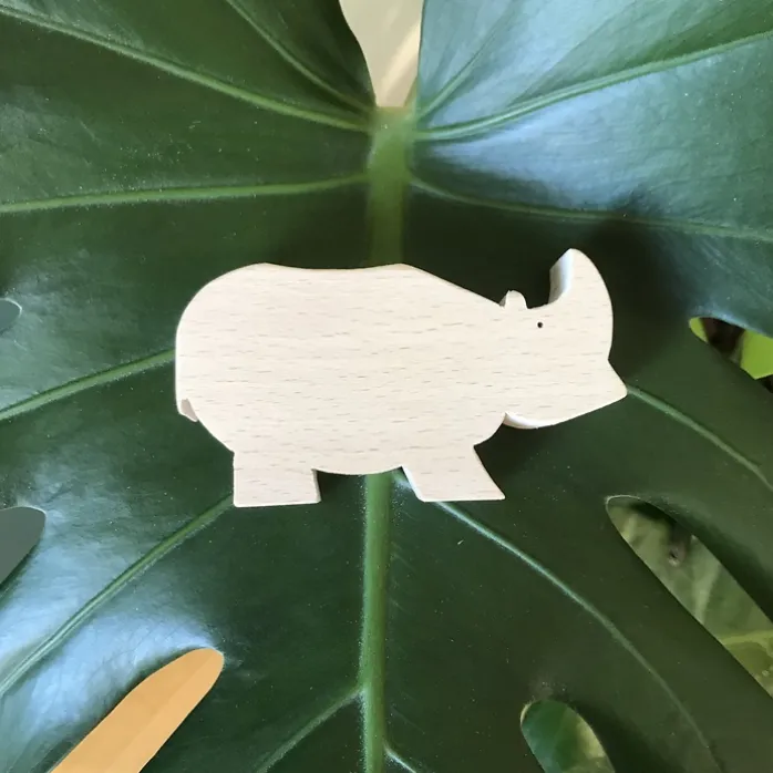 Figurine en bois François Pompon - Rhinocéros, Pompon Toys