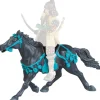 New Figurine Le cheval noir au harnachement bleu Jouets