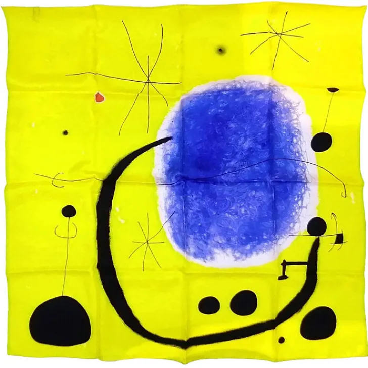 Foulard Joan Miró L'Or de l'Azur - 90x90cm - Brochier Soieries Foulards, Étoles, Châles