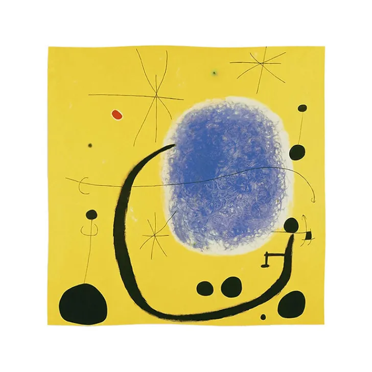 Foulard Joan Miró L'Or de l'Azur - 90x90cm - Brochier Soieries Foulards, Étoles, Châles