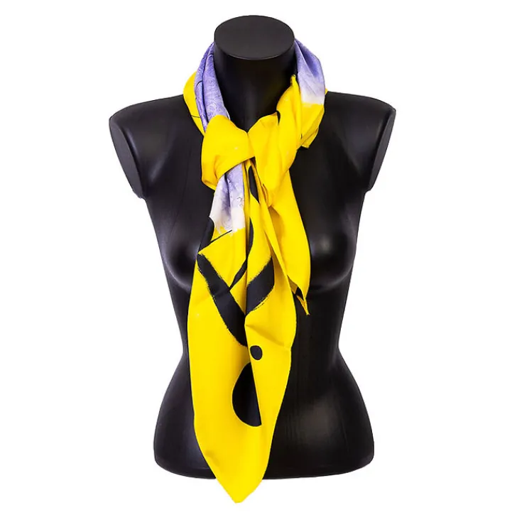 Foulard Joan Miró L'Or de l'Azur - 90x90cm - Brochier Soieries Foulards, Étoles, Châles