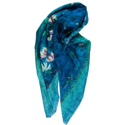 Foulard Nymphéas - Reflets verts