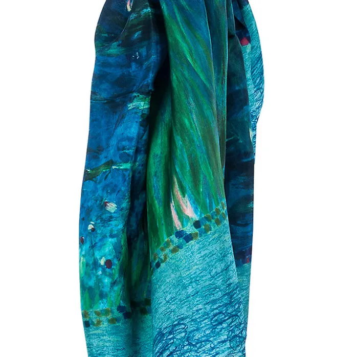 Foulard Nymphéas - Reflets verts