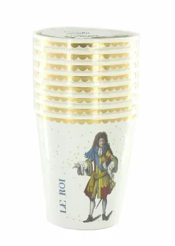 8 gobelets en carton "A la Cour de Versailles"