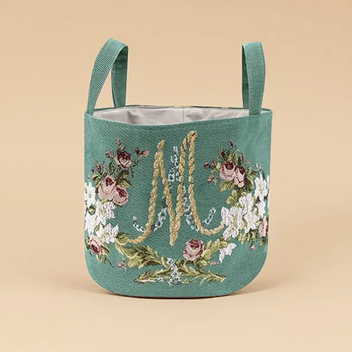 Grand panier Tapisserie Marie Antoinette - 25 x 43 cm