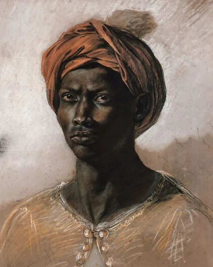 Homme au turban (affiches d'art encadrées)