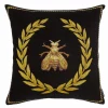 Housse de coussin Abeille - Fonds noir - Jules Pansu - 45 x 45 cm