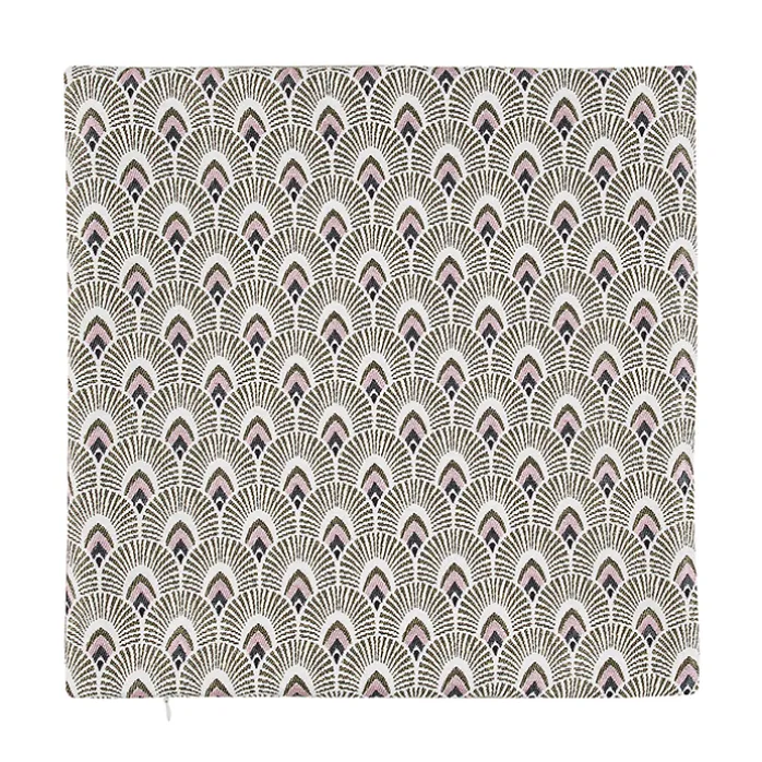 Housse de coussin Art Nouveau Paon rose - 36 x 36 cm