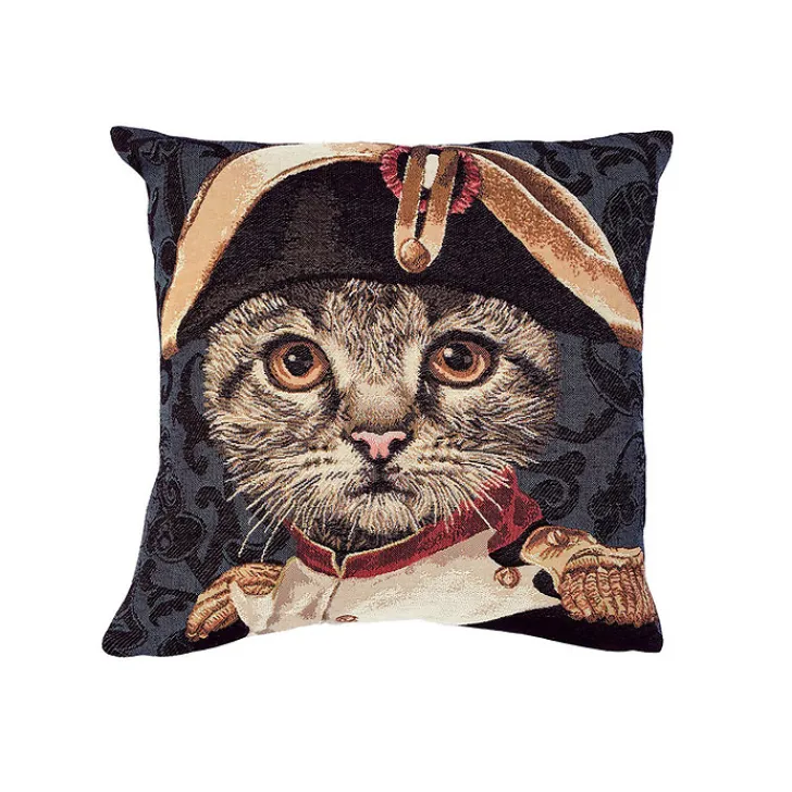 Sale Housse de coussin Chat Napoléon - Bleu Art De La Maison