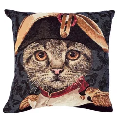 Sale Housse de coussin Chat Napoléon - Bleu Art De La Maison