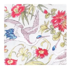 Housse de coussin Coupon de tissus à décor de cigogne, 1893 - 40 x 40 cm