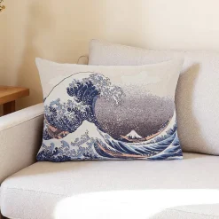 Housse de coussin Hokusai La vague