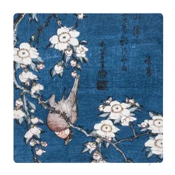 Clearance Housse de coussin Katsushika Hokusai - Bouvreuil et cerisier - 40x40 cm Art De La Maison