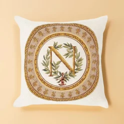 Outlet Housse de coussin Napoléon fond blanc 45x45 Art De La Maison
