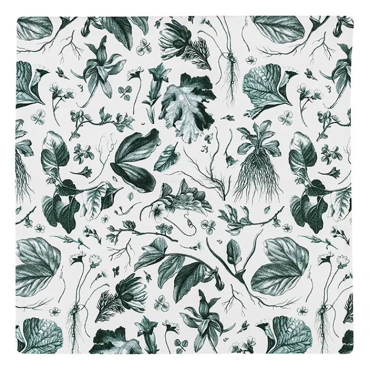 Housse de coussin verte Herbier du roi - Maison Baluchon Art De La Maison