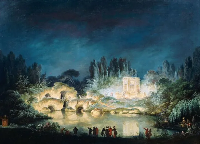 Illumination du pavillon du Belvédère et du Rocher (panneaux acryliques)