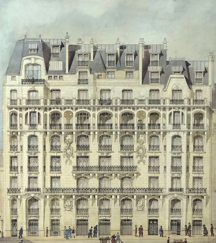 Immeuble de rapport (1, rue Huysmans, 75006 Paris) : façade, élévation (panneaux aluminium)