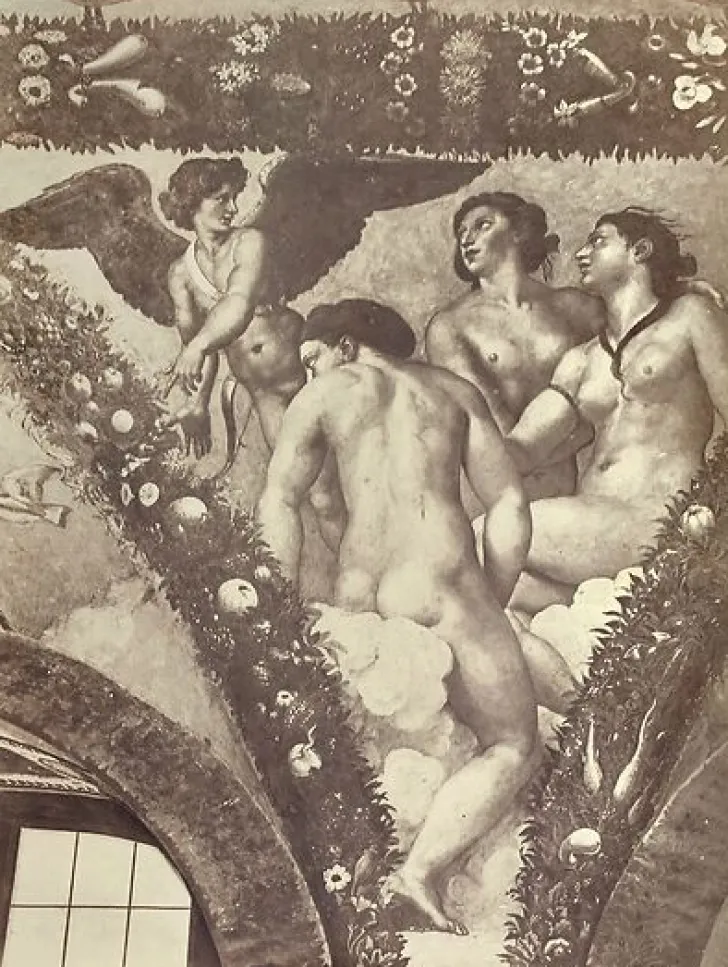 Hot Italie, Rome: Villa Farnesina, pendentif de la loggia de Psyché 'l'Amour et les grâces' (toiles encadrées) Toiles Encadrées|Affiches D'Art Encadrées