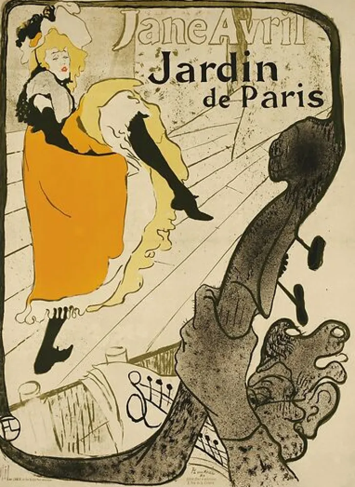 Sale Jane Avril au Jardin de Paris (2e état) (toiles sans cadre) Toiles Sans Cadre