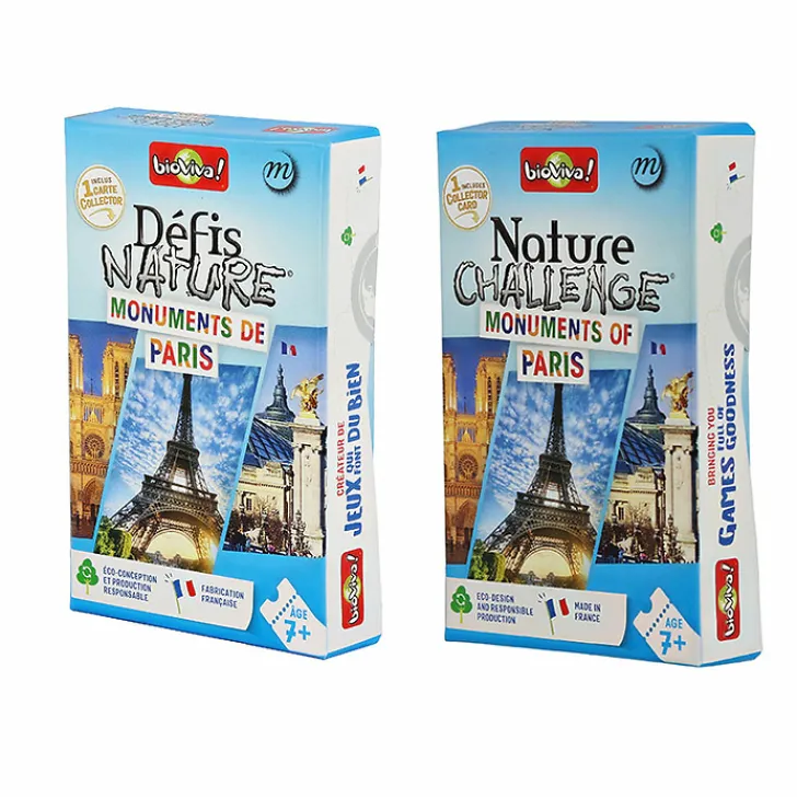Discount Jeu de cartes Défis Nature - Monuments de Paris - Bioviva Jeux