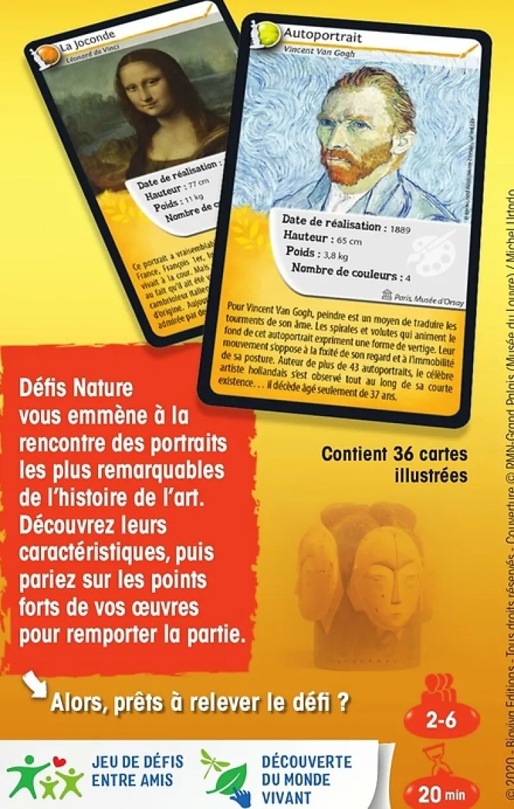 Outlet Jeu Défis Nature - Portraits dans l'art - Bioviva Jeux