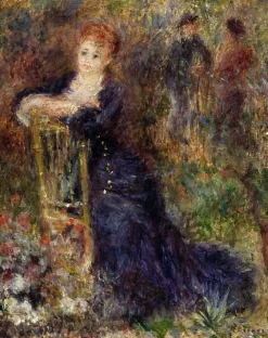 New Jeune femme assise dans un jardin (affiches d'art) Affiches D'Art