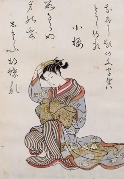 Jeune femme se fixant un peigne dans les cheveux (toiles encadrées)