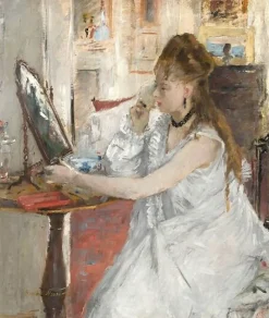 Jeune femme se poudrant (panneaux aluminium)