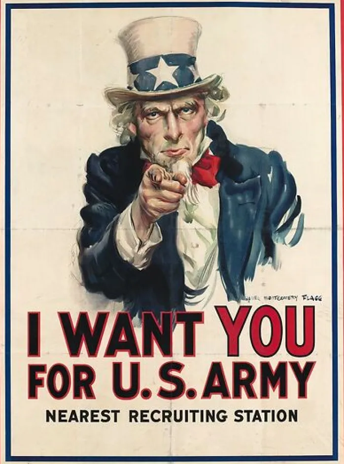Je vous veux pour l'armée américaine (panneaux aluminium)