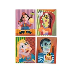 New Kit Collages et stickers inspirés par Pablo Picasso - Djeco Loisirs Créatifs