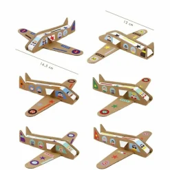 Kit créatif 6 avions à construire + Stickers