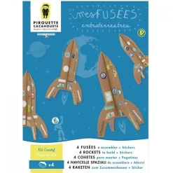 Kit créatif 4 fusées à assembler + Stickers