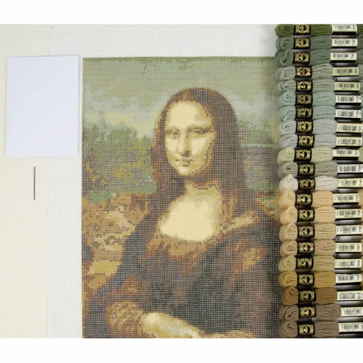 Kit de tapisserie Léonard de Vinci La Joconde - DMC x Louvre Art De La Maison