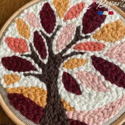 Kit Punch Needle 1 Motif Arbre d'automne