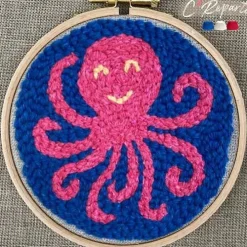 Kit Punch Needle 1 Motif - Coulpe le Poulpe