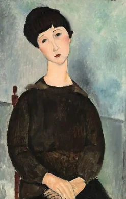 La Chevelure noire, dit aussi Jeune fille brune assise (affiches d'art encadrées)