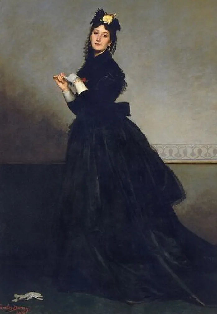 La Dame au gant. Mme Carolus-Duran, née Pauline Croizette (1839-1912), peintre (panneaux aluminium)