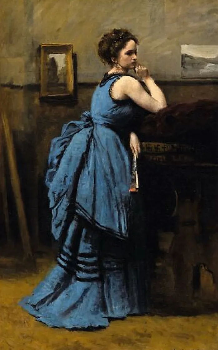 La dame en bleu (panneaux aluminium)