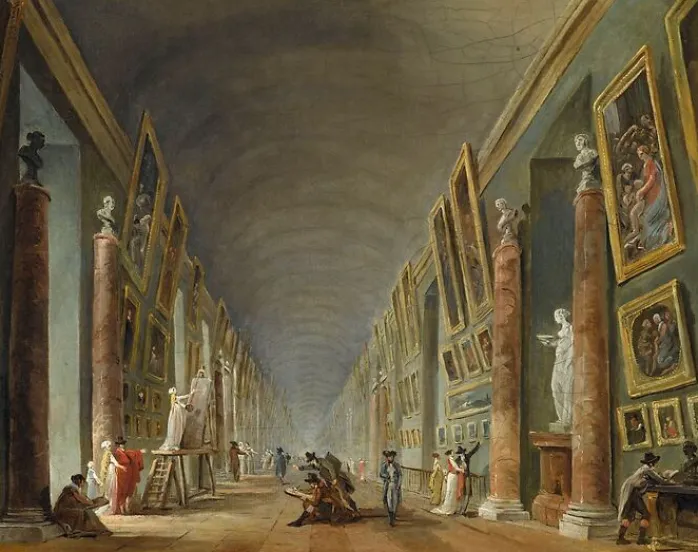 La Grande Galerie, entre 1801 et 1805 (toiles sans cadre)