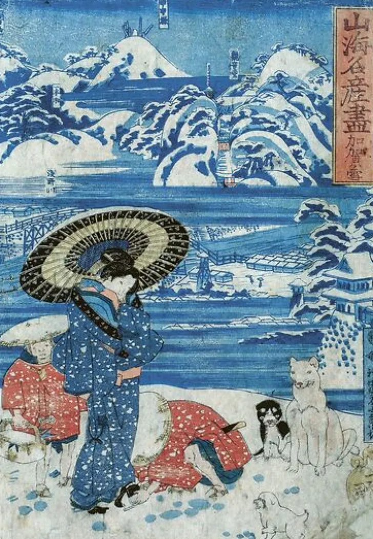 Clearance La neige à Kaga, 1797-1861 (affiches d'art encadrées) Affiches D'Art Encadrées|Affiches D'Art
