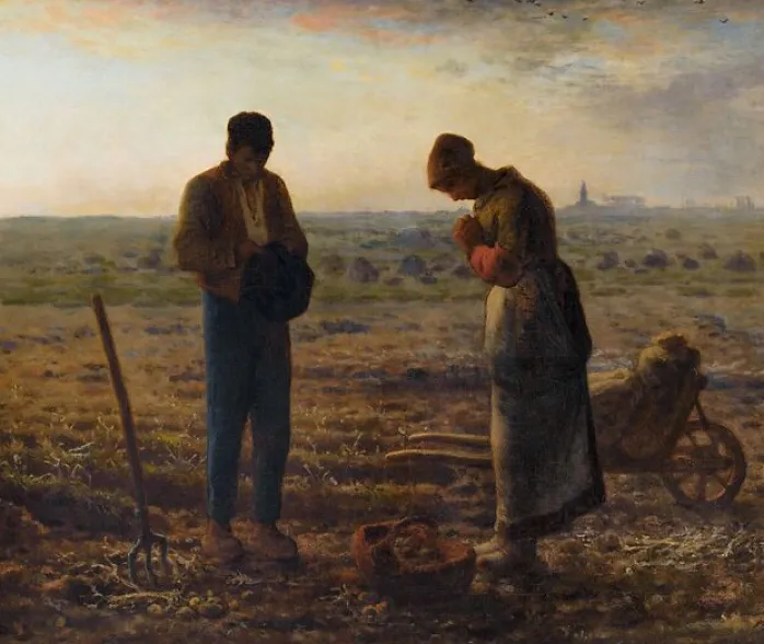 L'Angélus après nettoyage (toiles sans cadre)