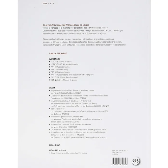 La Revue des musées de France No 2018-3 - Revue du Louvre