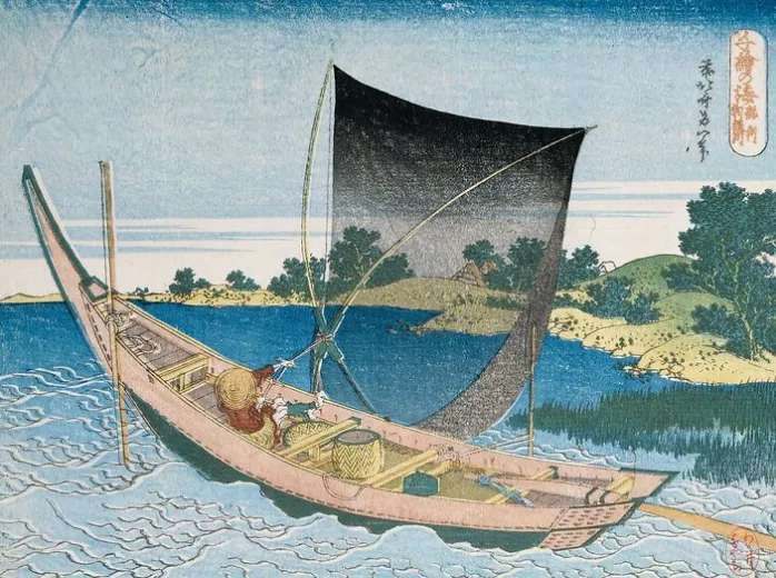 La rivière Tone dans la province de Kazusa (panneaux aluminium)